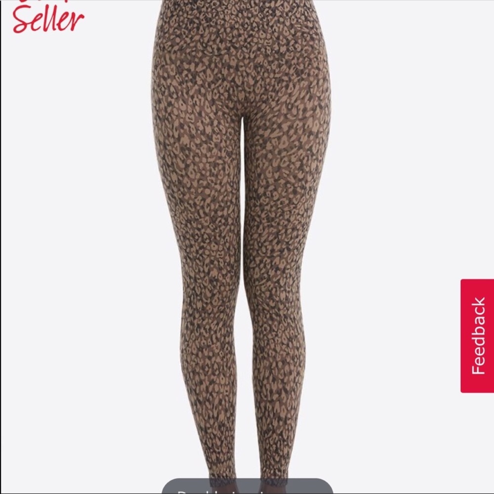 NWT Spanx seamless leopard leggings. Size M
